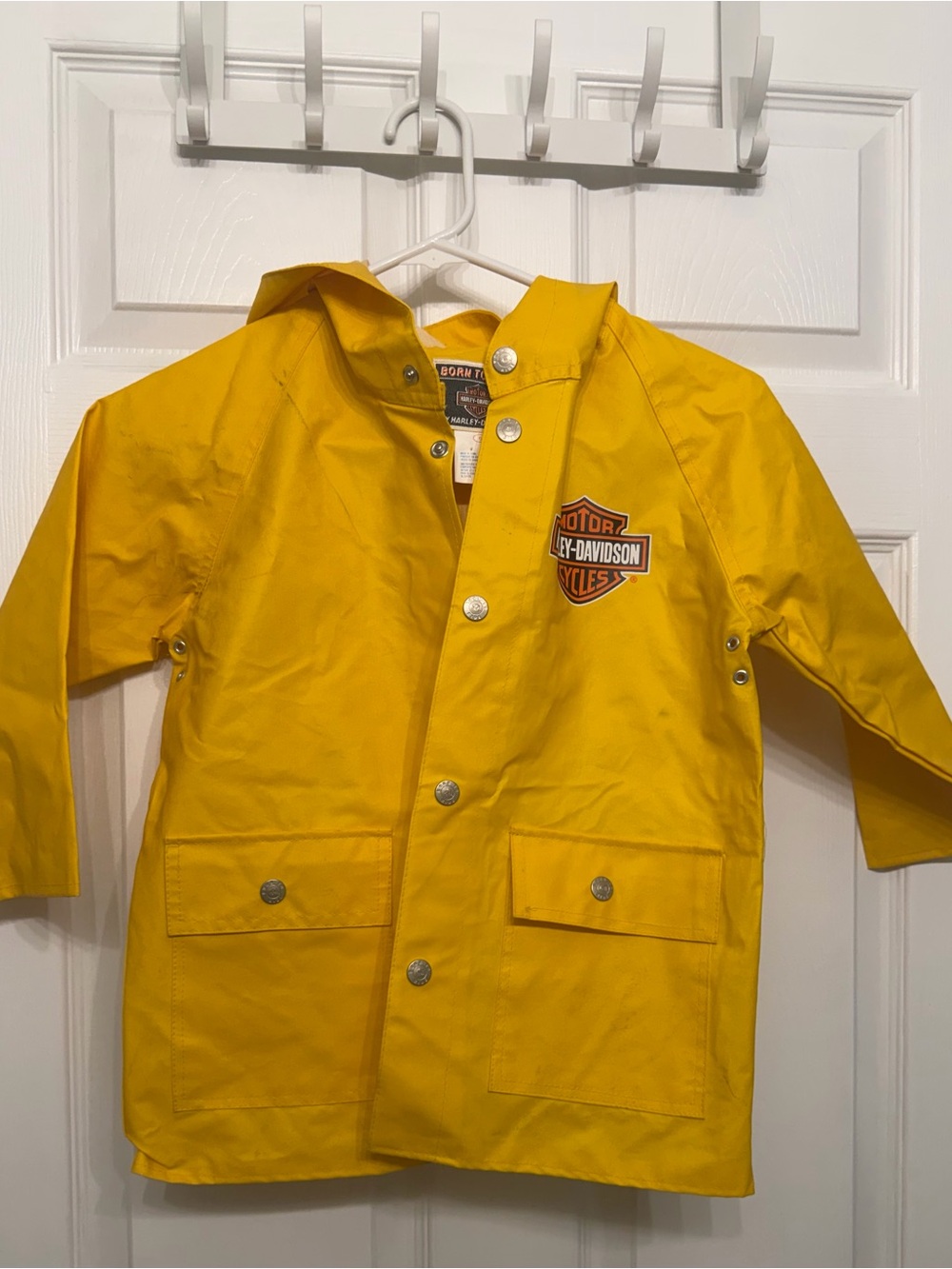 Harley-Davidson Bright Yellow Kids Hooded Raincoat
